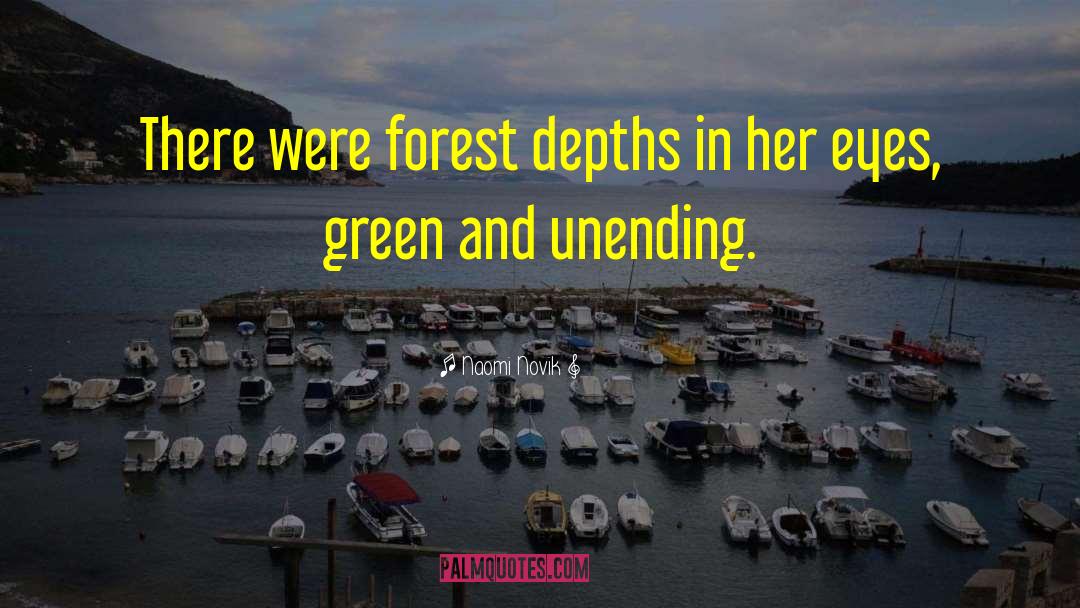 Naomi Novik Quotes: There were forest depths in