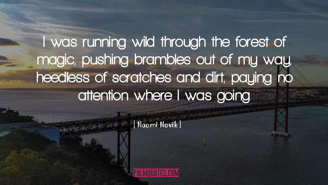 Naomi Novik Quotes: I was running wild through