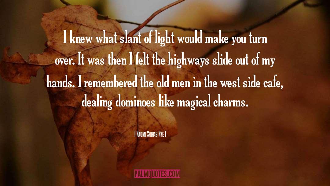 Naomi Shihab Nye Quotes: I knew what slant of