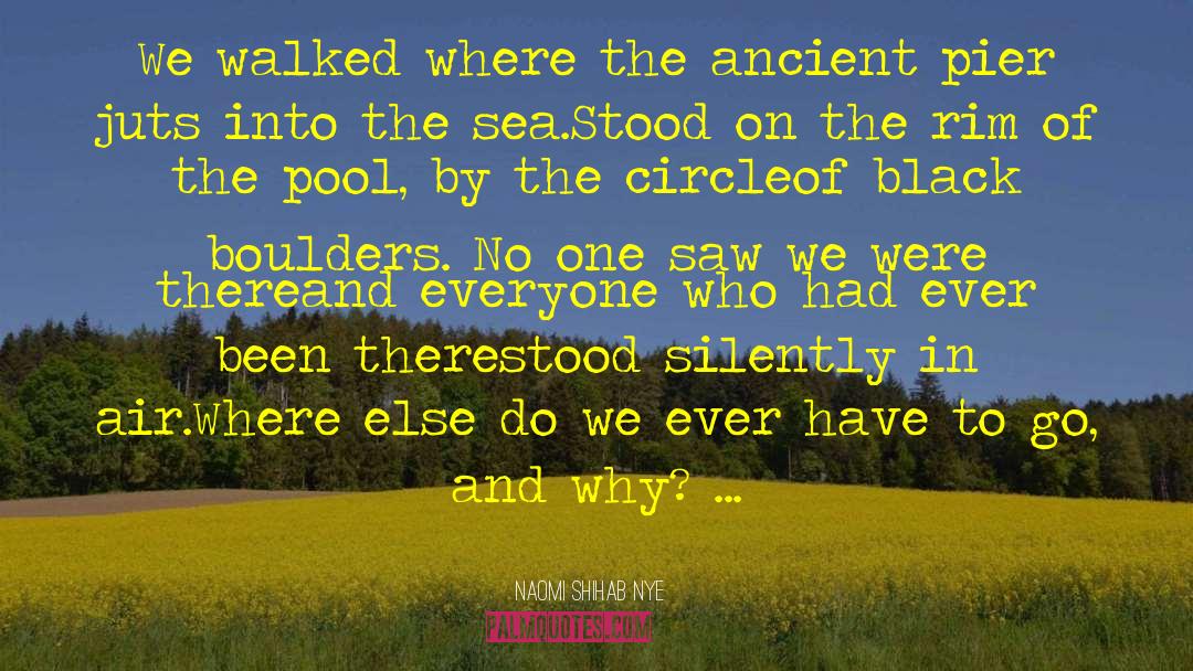 Naomi Shihab Nye Quotes: We walked where the ancient