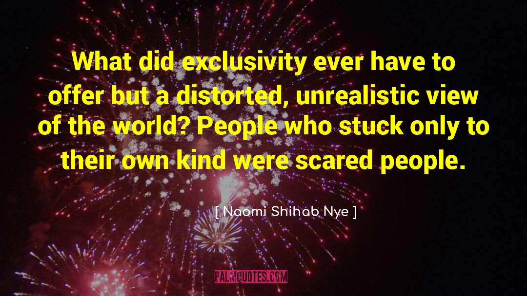 Naomi Shihab Nye Quotes: What did exclusivity ever have