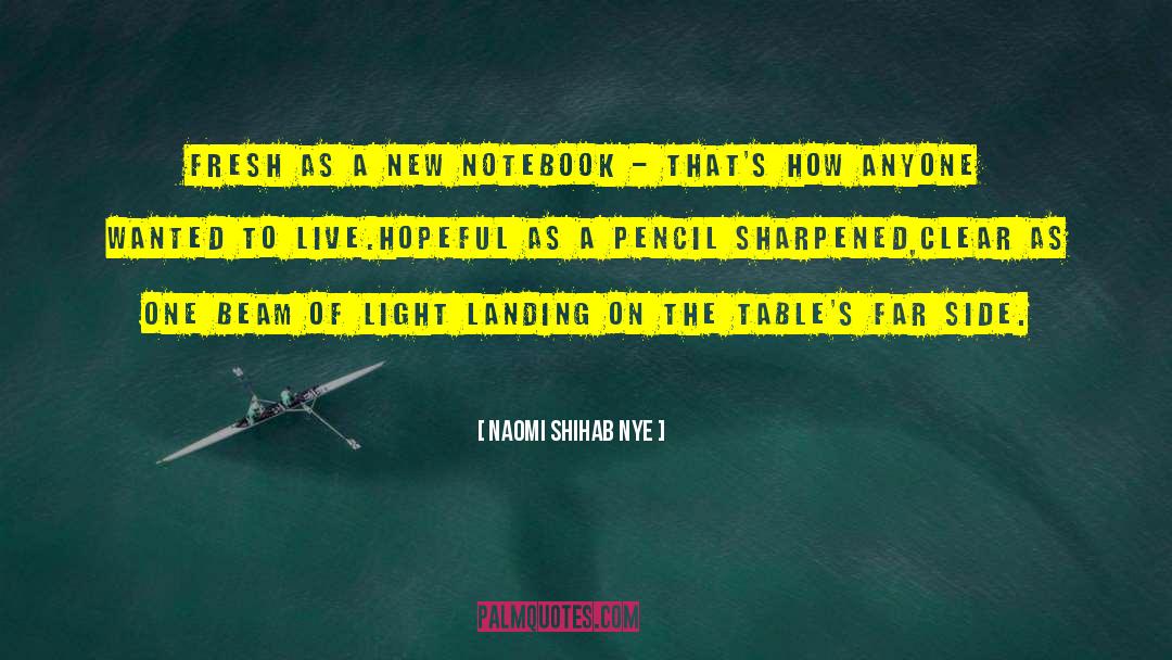 Naomi Shihab Nye Quotes: Fresh as a new notebook