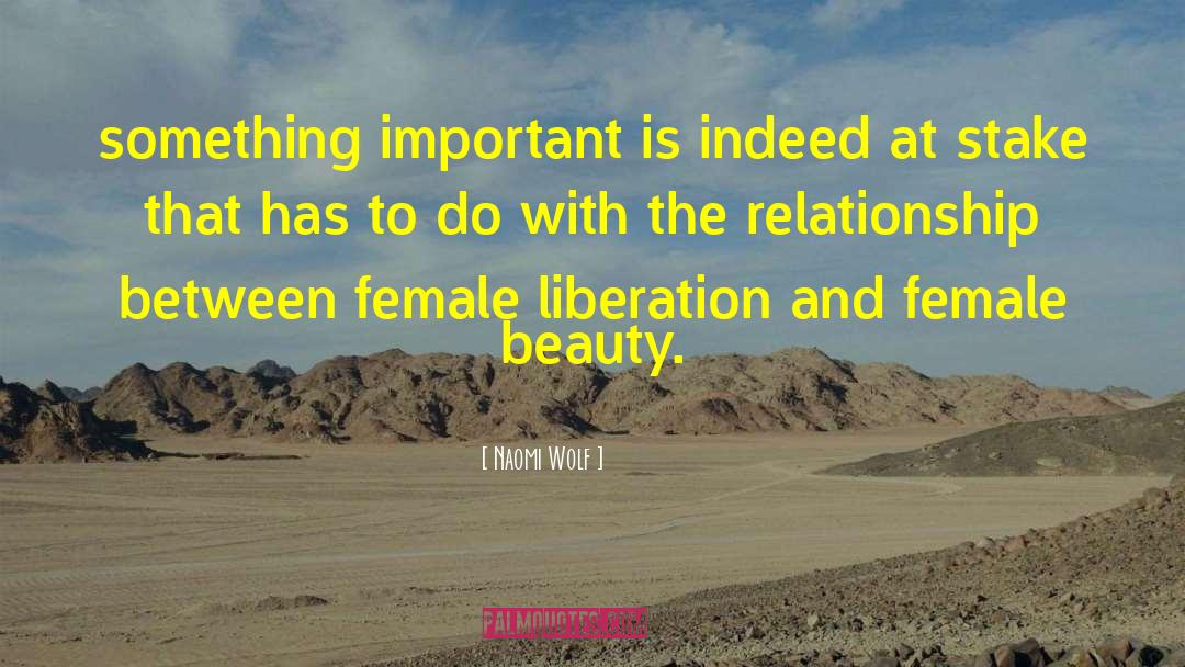 Naomi Wolf Quotes: something important is indeed at