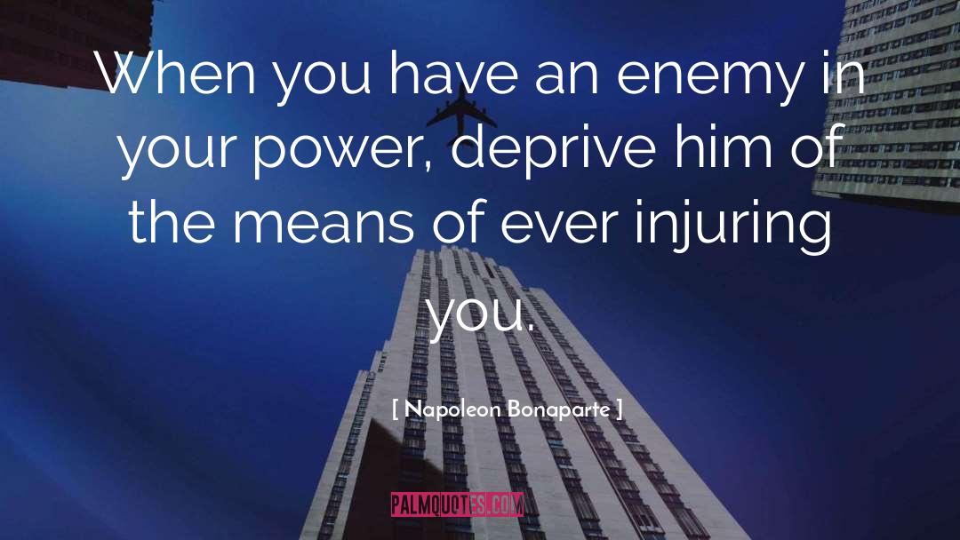 Napoleon Bonaparte Quotes: When you have an enemy