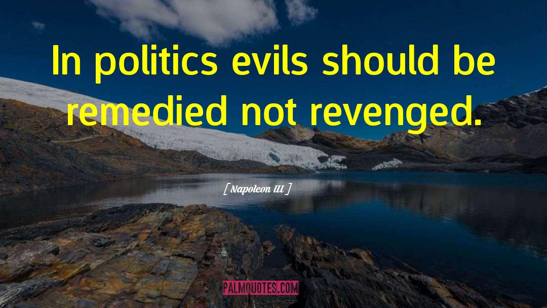 Napoleon III Quotes: In politics evils should be