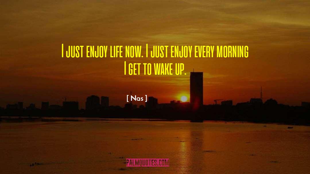 Nas Quotes: I just enjoy life now.