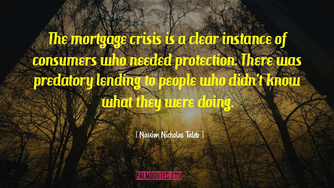 Nassim Nicholas Taleb Quotes: The mortgage crisis is a