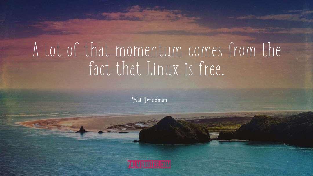 Nat Friedman Quotes: A lot of that momentum