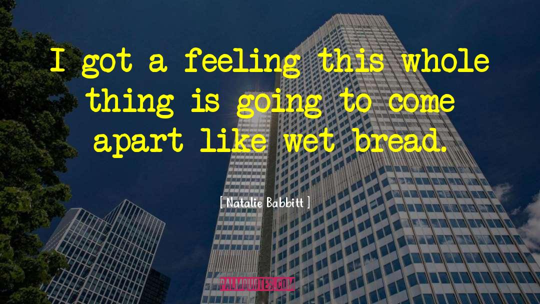 Natalie Babbitt Quotes: I got a feeling this