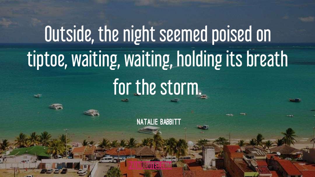 Natalie Babbitt Quotes: Outside, the night seemed poised