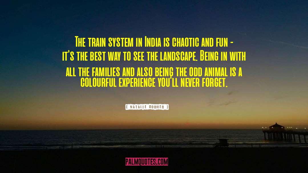 Natalie Dormer Quotes: The train system in India
