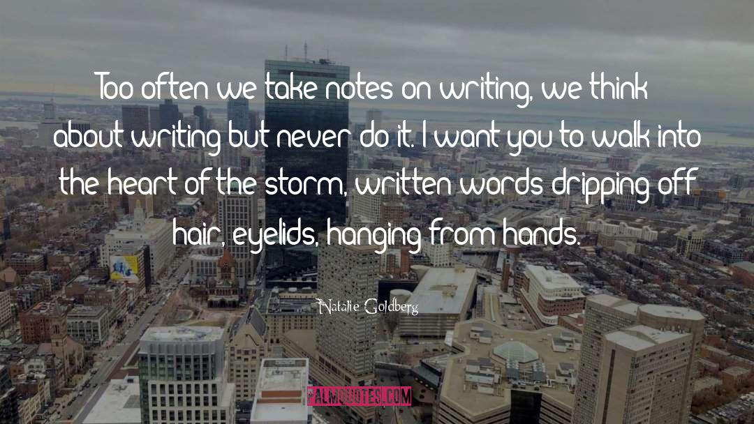 Natalie Goldberg Quotes: Too often we take notes