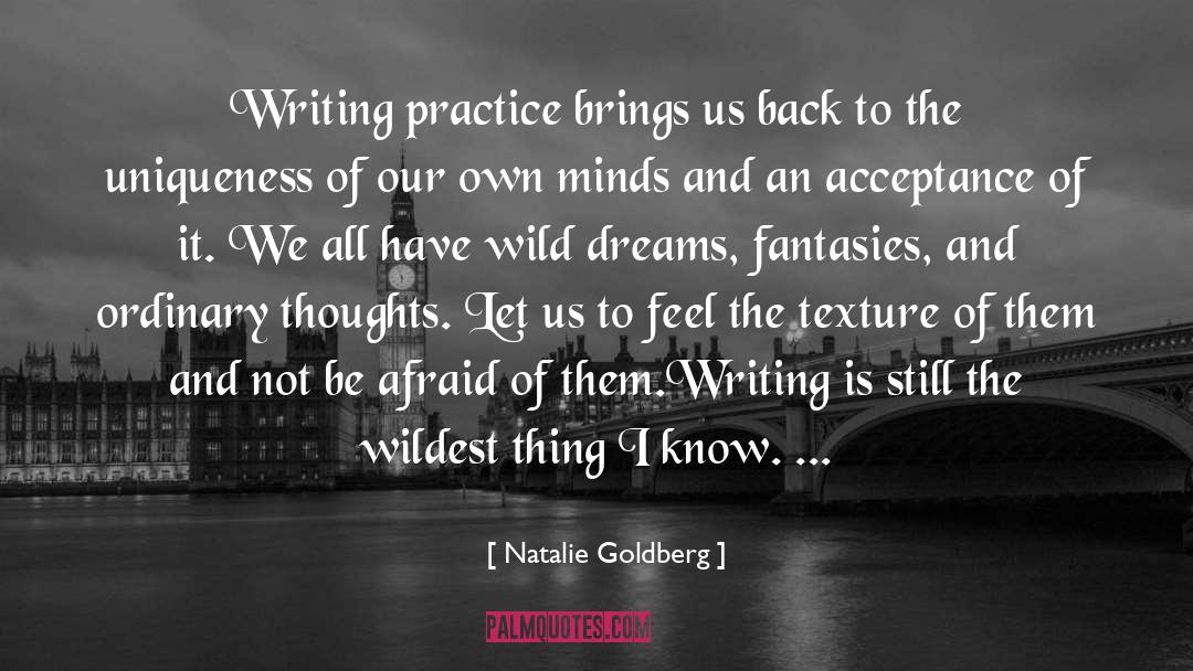 Natalie Goldberg Quotes: Writing practice brings us back