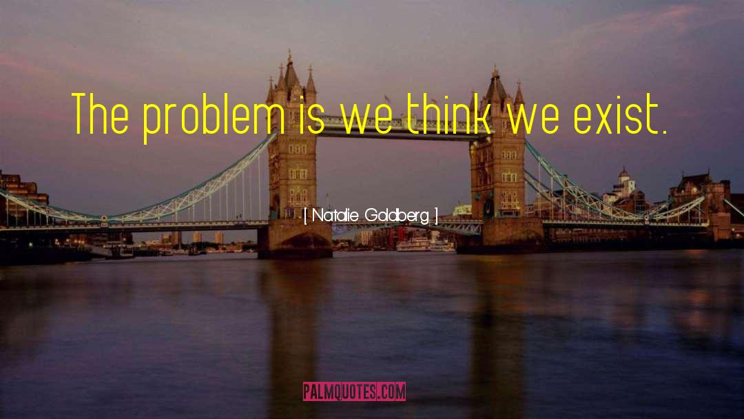 Natalie Goldberg Quotes: The problem is we think