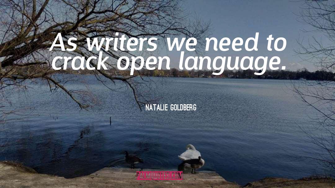 Natalie Goldberg Quotes: As writers we need to