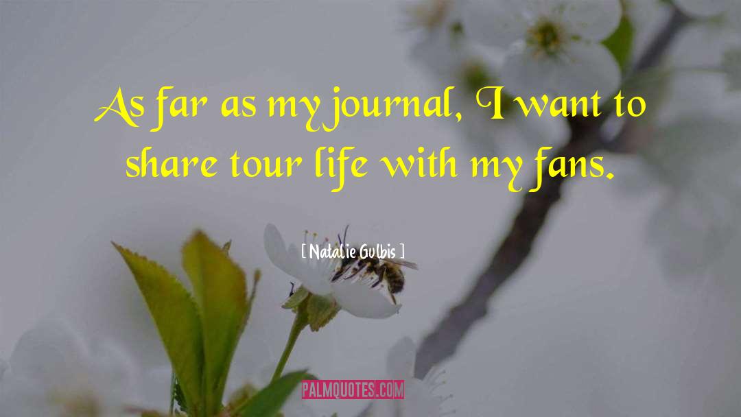 Natalie Gulbis Quotes: As far as my journal,