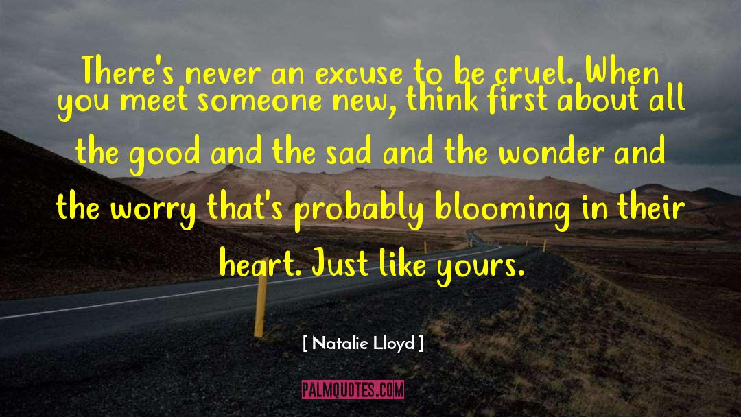 Natalie Lloyd Quotes: There's never an excuse to