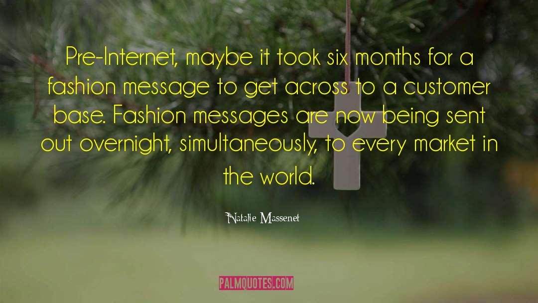Natalie Massenet Quotes: Pre-Internet, maybe it took six