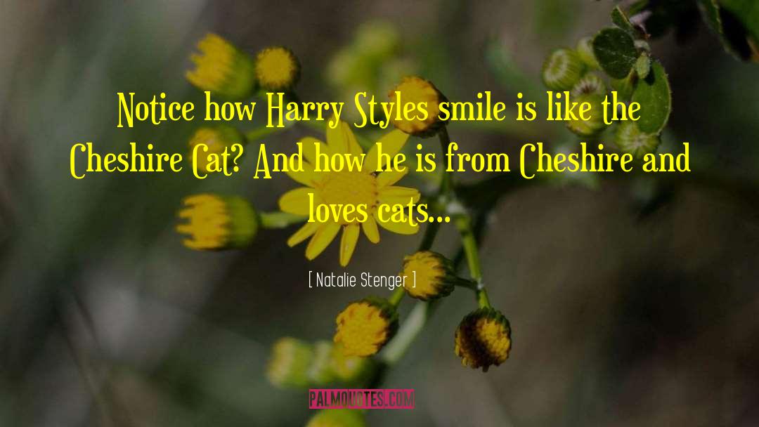 Natalie Stenger Quotes: Notice how Harry Styles smile