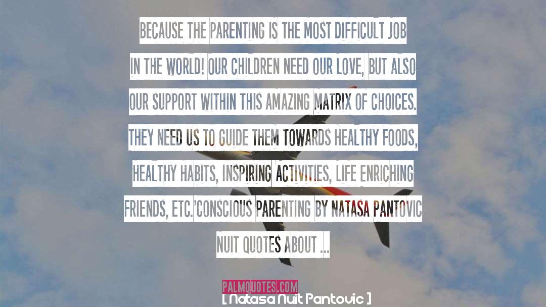 Natasa Nuit Pantovic Quotes: Because the parenting IS the
