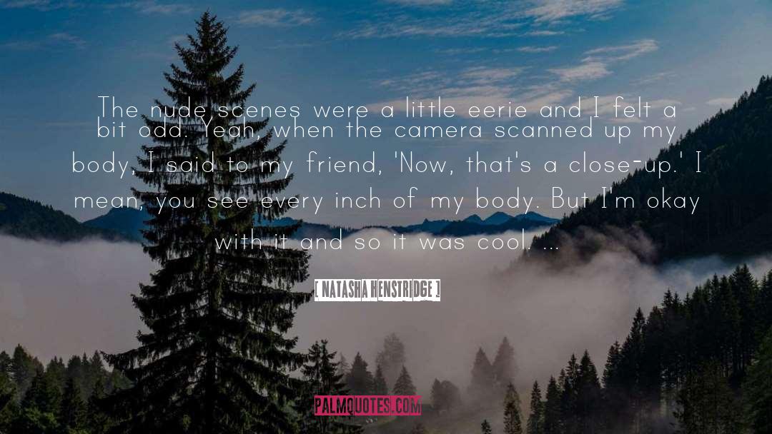 Natasha Henstridge Quotes: The nude scenes were a