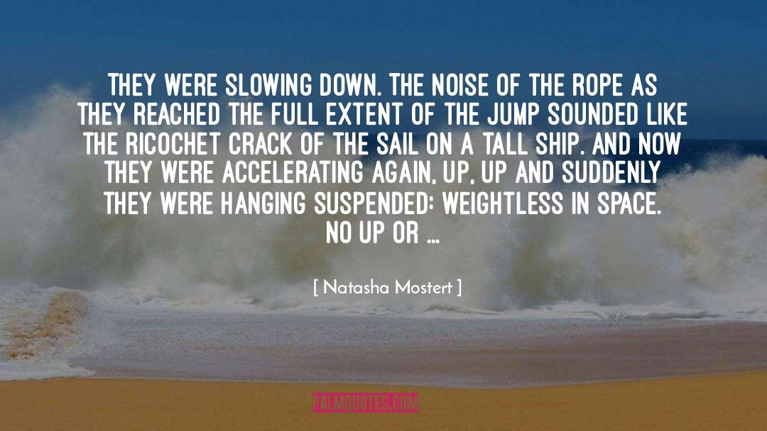 Natasha Mostert Quotes: They were slowing down. The