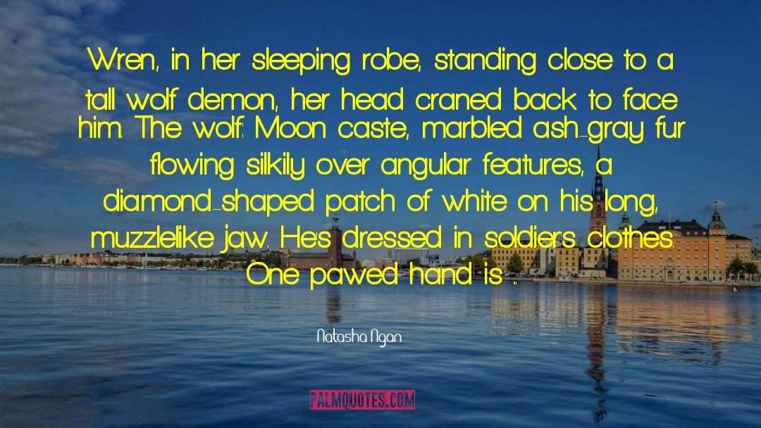 Natasha Ngan Quotes: Wren, in her sleeping robe,