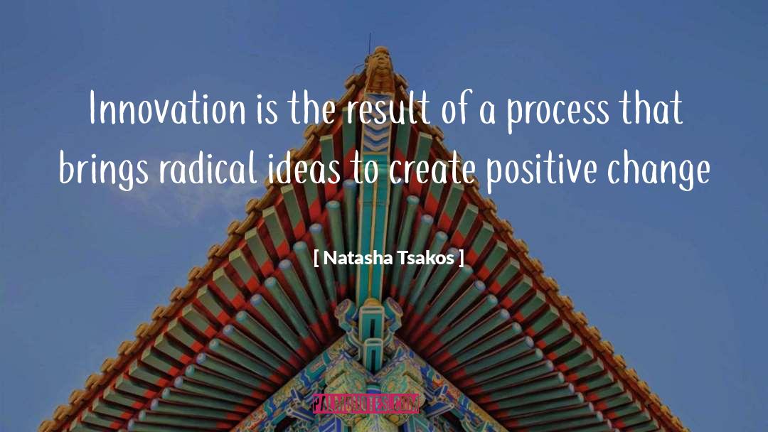 Natasha Tsakos Quotes: Innovation is the result of