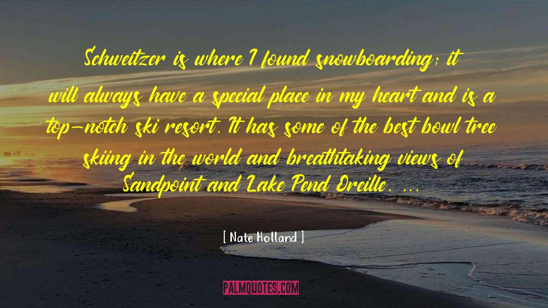 Nate Holland Quotes: Schweitzer is where I found