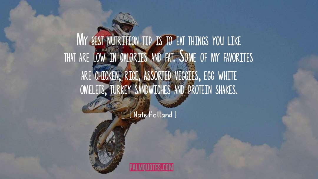 Nate Holland Quotes: My best nutrition tip is