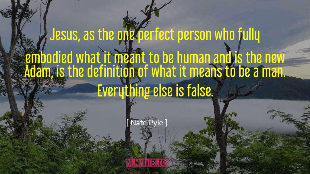 Nate Pyle Quotes: Jesus, as the one perfect
