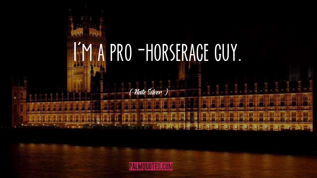 Nate Silver Quotes: I'm a pro-horserace guy.