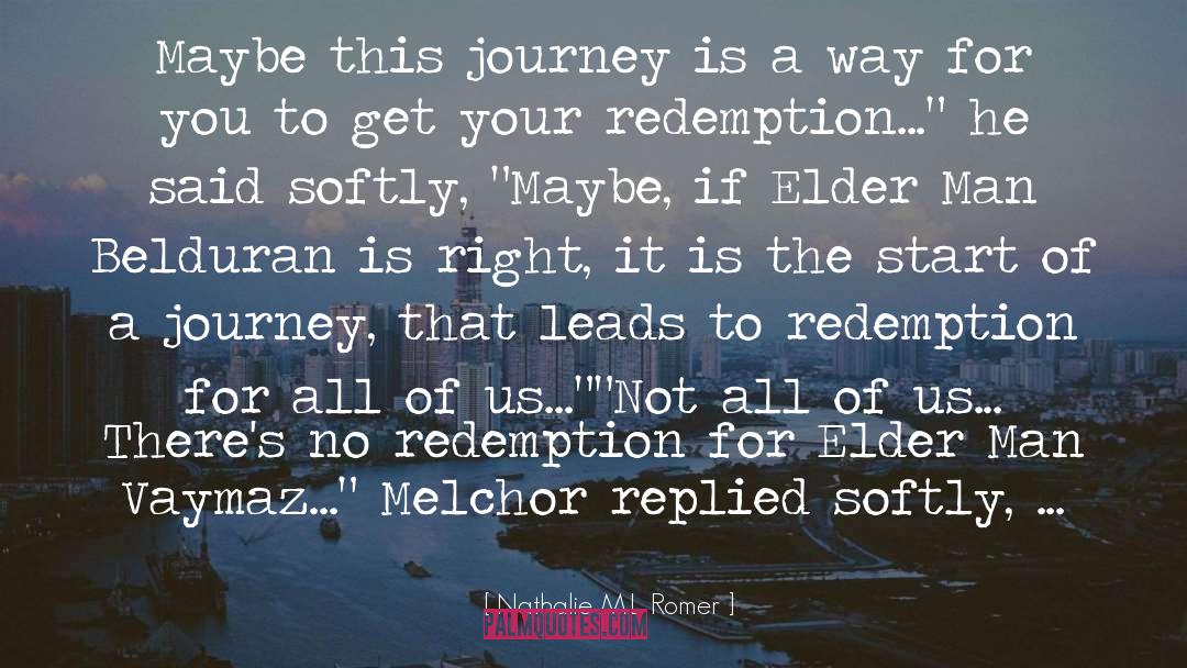 Nathalie M.L. Romer Quotes: Maybe this journey is a