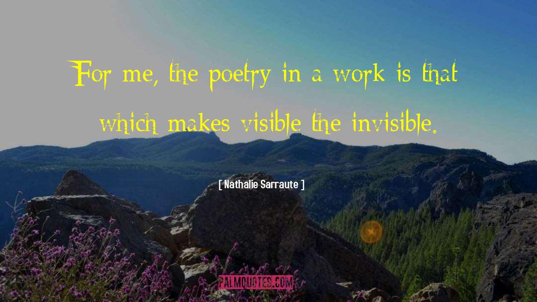 Nathalie Sarraute Quotes: For me, the poetry in