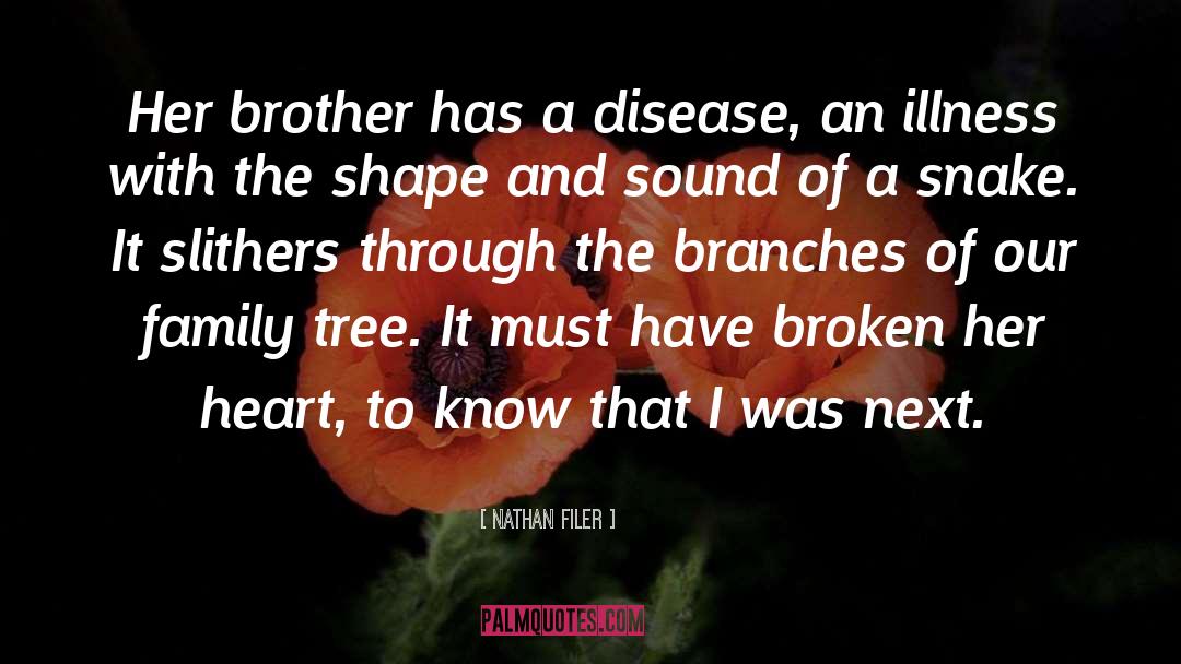 Nathan Filer Quotes: Her brother has a disease,
