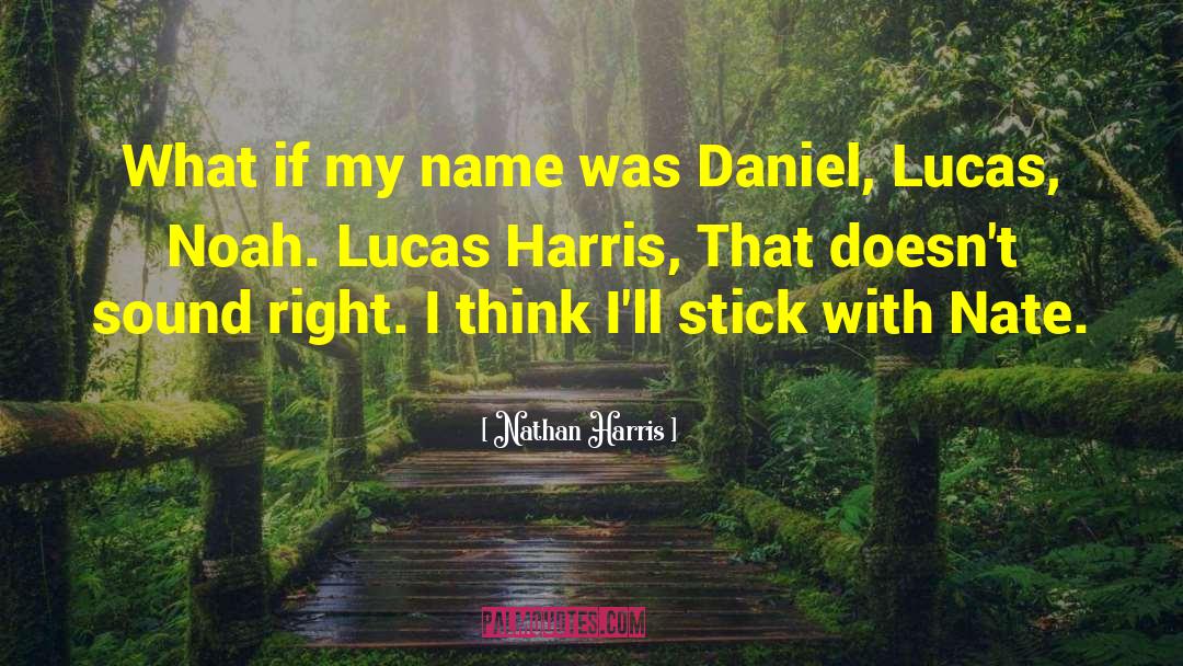 Nathan Harris Quotes: What if my name was
