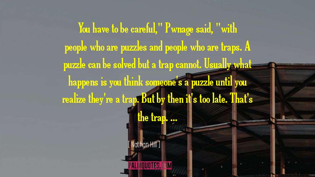 Nathan Hill Quotes: You have to be careful,