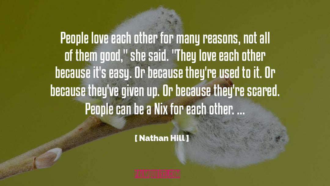 Nathan Hill Quotes: People love each other for