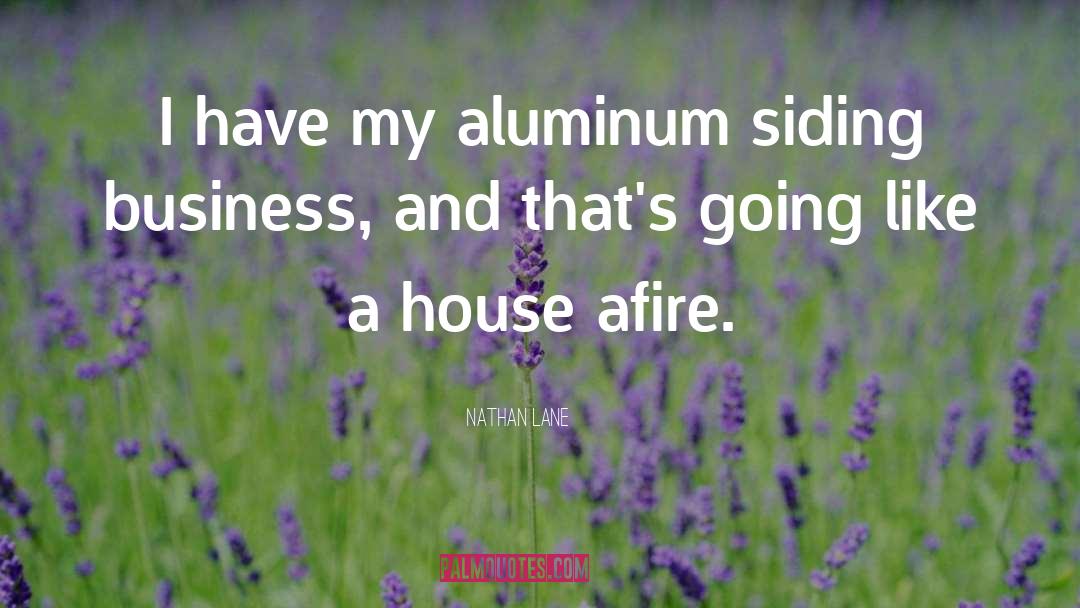 Nathan Lane Quotes: I have my aluminum siding