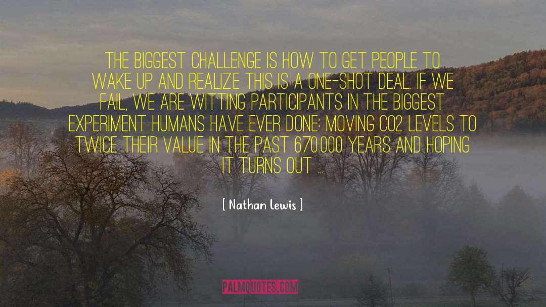 Nathan Lewis Quotes: The biggest challenge is how