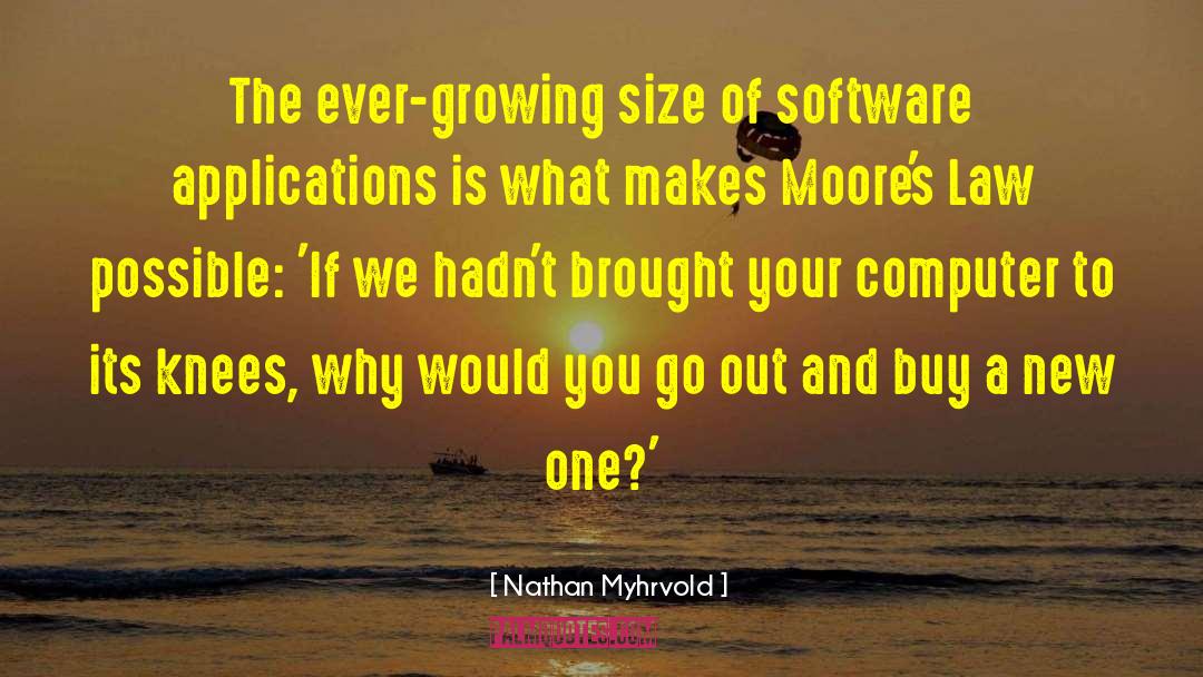 Nathan Myhrvold Quotes: The ever-growing size of software