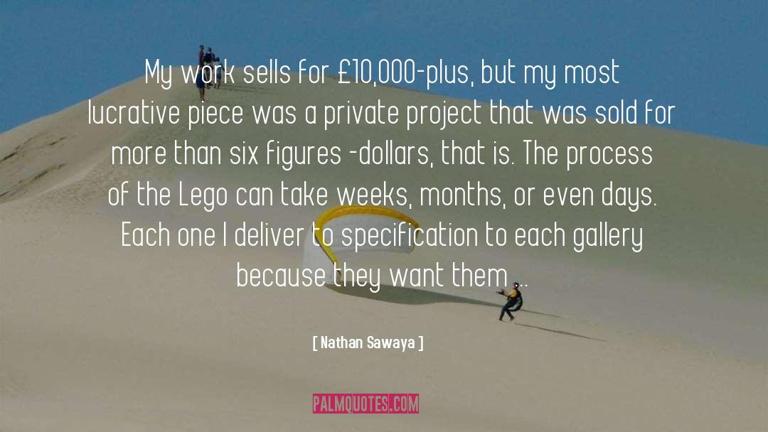 Nathan Sawaya Quotes: My work sells for £10,000-plus,