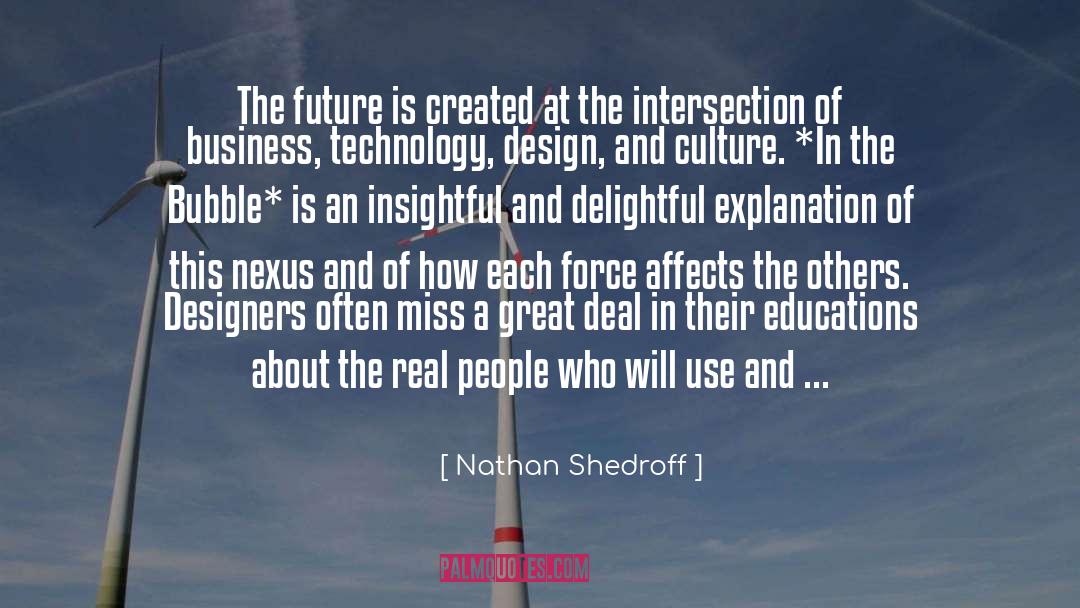 Nathan Shedroff Quotes: The future is created at