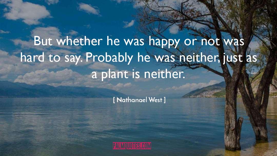 Nathanael West Quotes: But whether he was happy