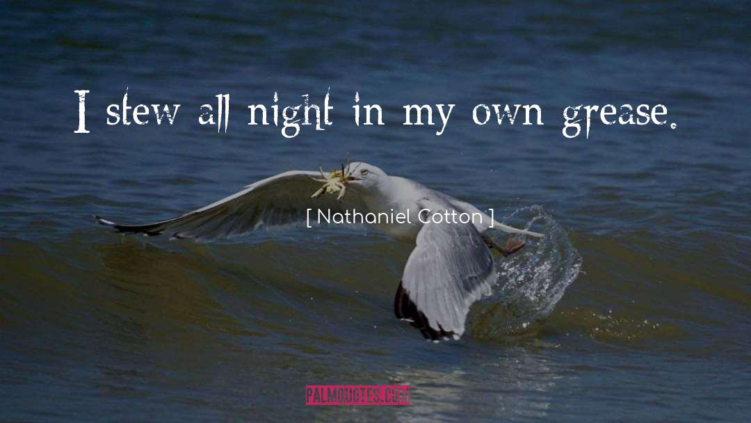 Nathaniel Cotton Quotes: I stew all night in