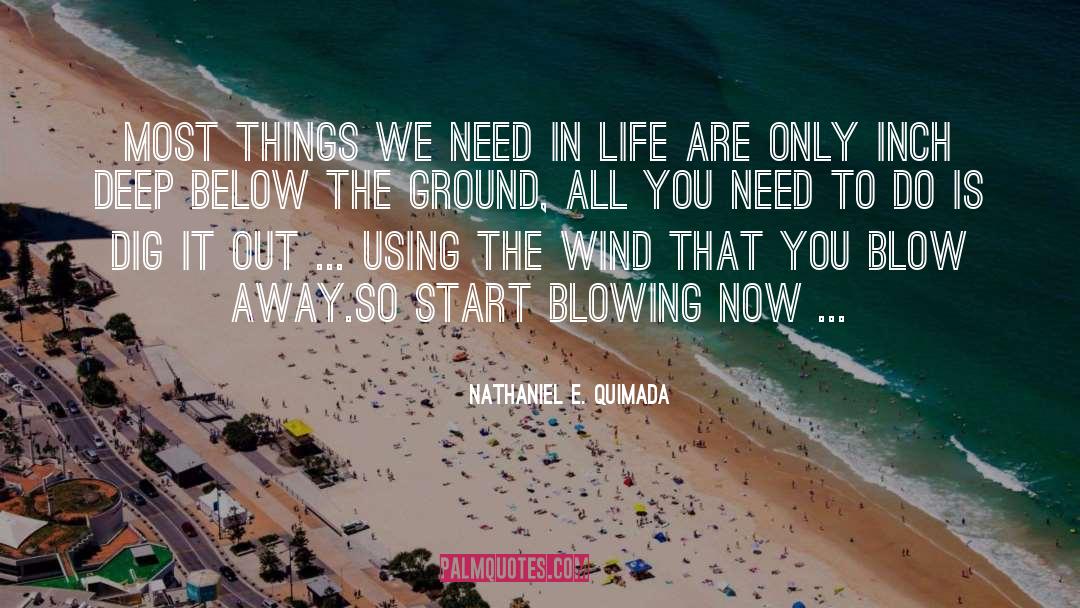 Nathaniel E. Quimada Quotes: Most things we need in