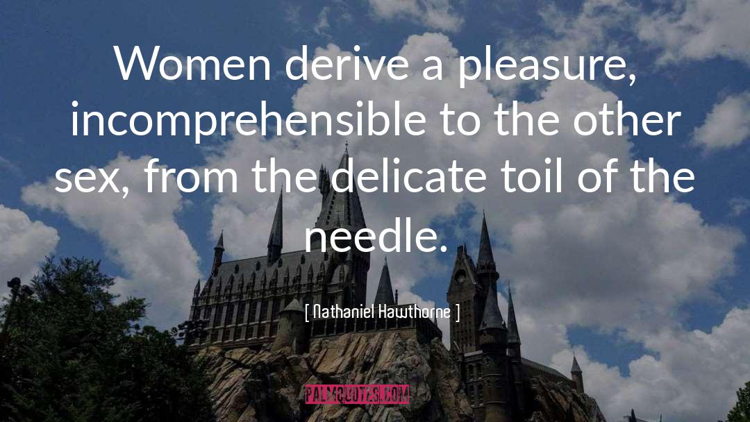 Nathaniel Hawthorne Quotes: Women derive a pleasure, incomprehensible