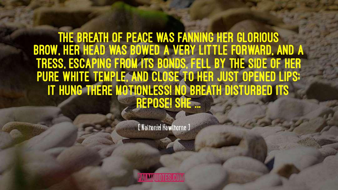 Nathaniel Hawthorne Quotes: The breath of peace was