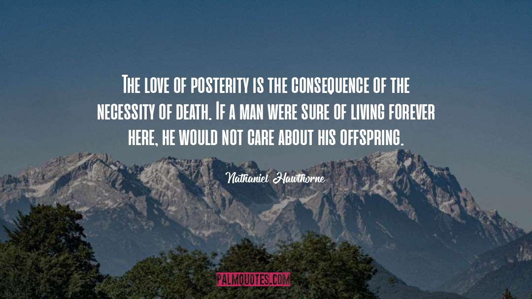 Nathaniel Hawthorne Quotes: The love of posterity is