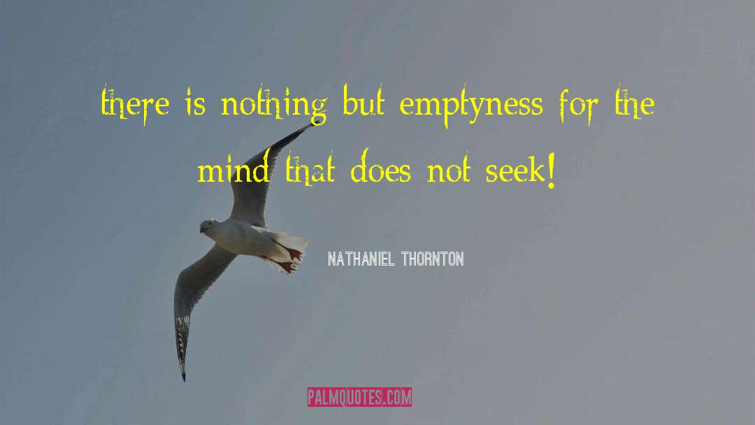 Nathaniel Thornton Quotes: there is nothing but emptyness